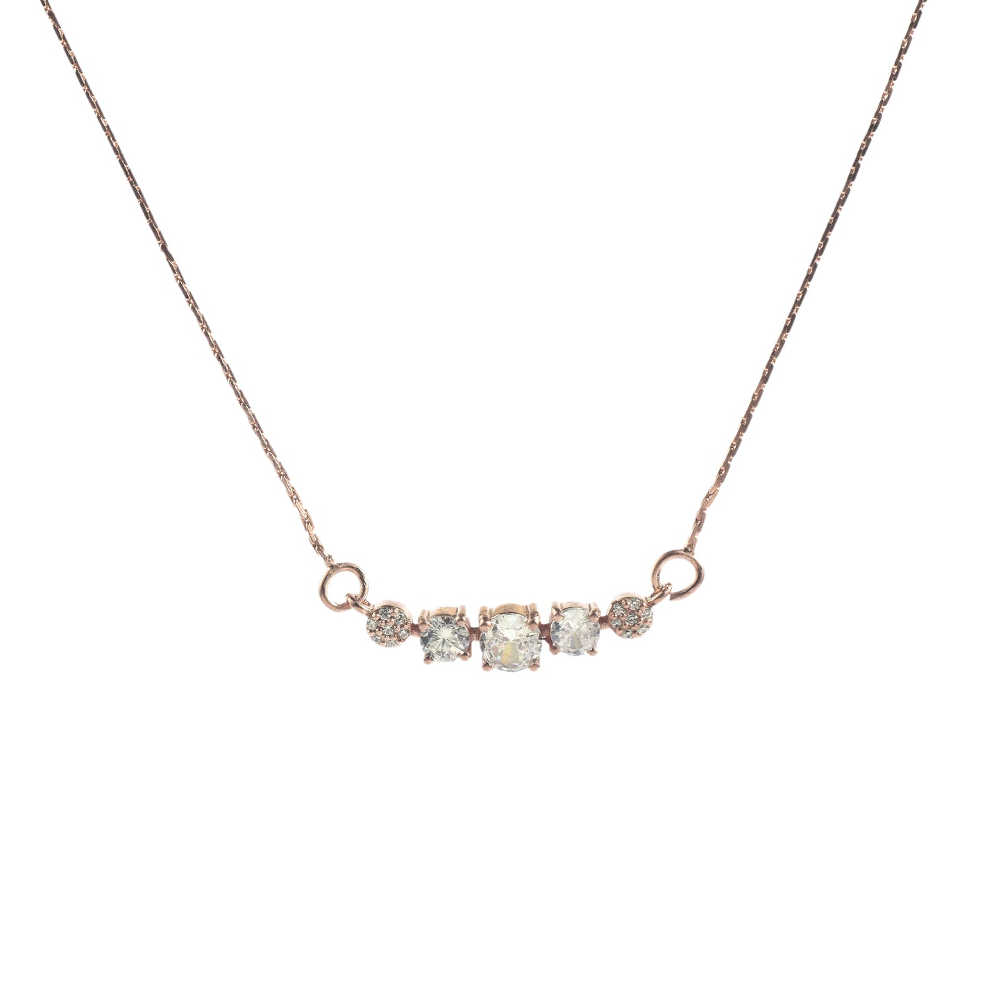 Twilight Rose: Zircon Studded Neckless