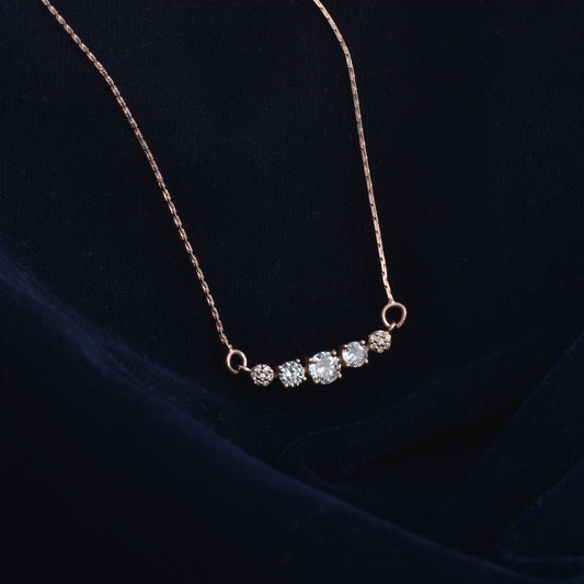 Twilight Rose: Zircon Studded Neckless