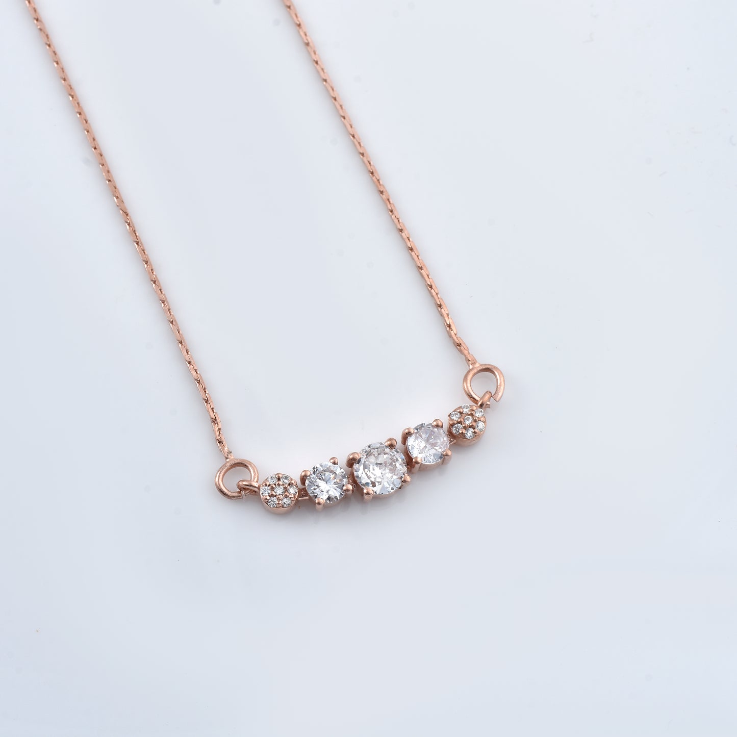Twilight Rose: Zircon Studded Neckless