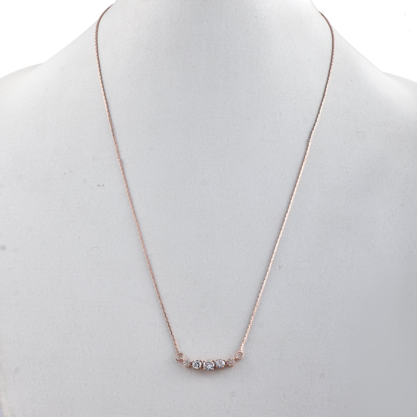 Twilight Rose: Zircon Studded Neckless