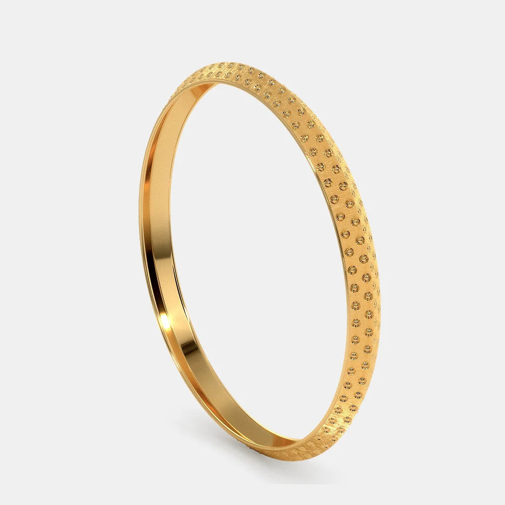 "Exude Boldness: The Striking Round Kada with a Unique Design"