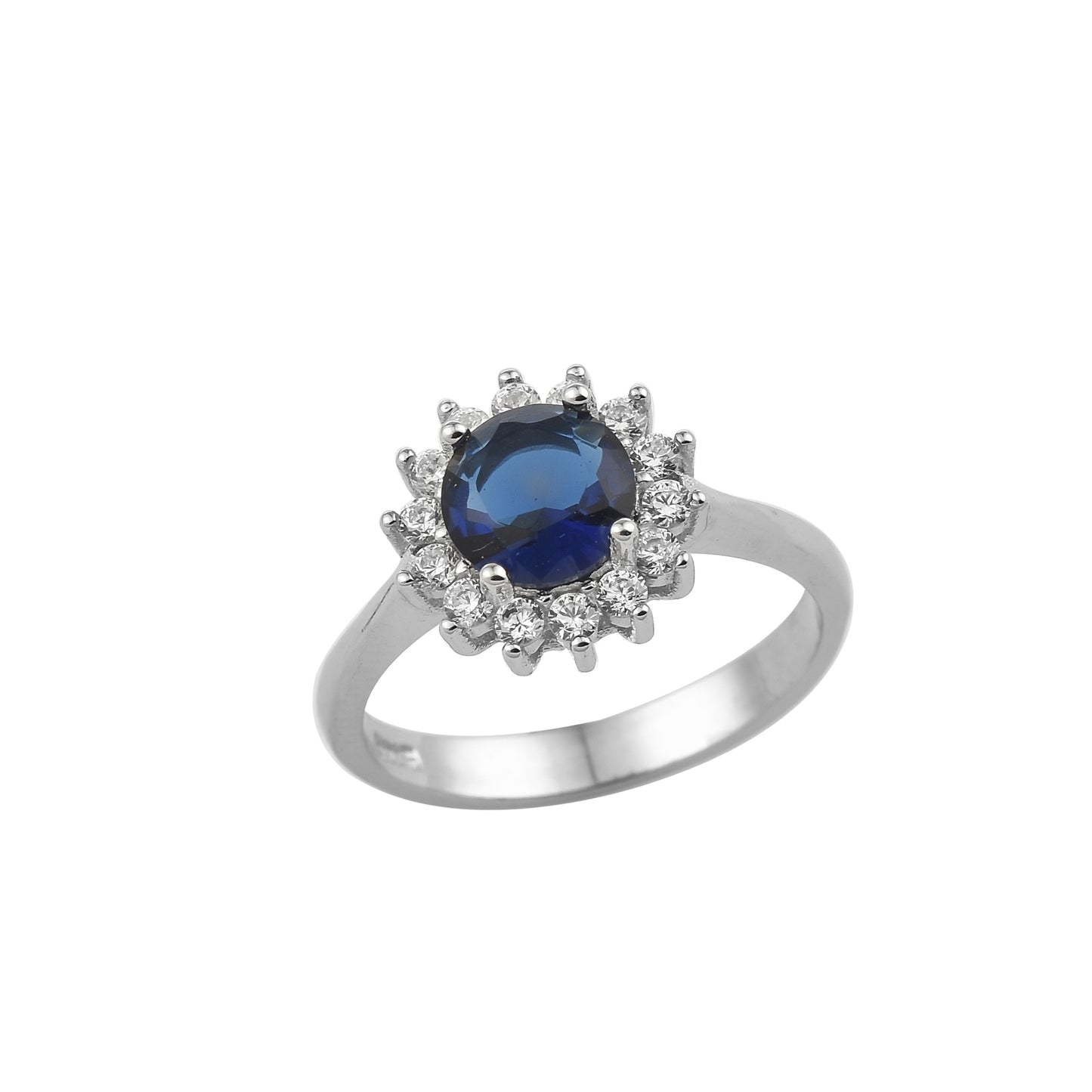 The Silver Celestial Blue Zircon Ring