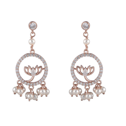 Rose Gold Pearl Whisper Earrings