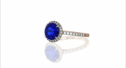 Sapphire Splendor: A Captivating Ring with Dazzling Diamonds.