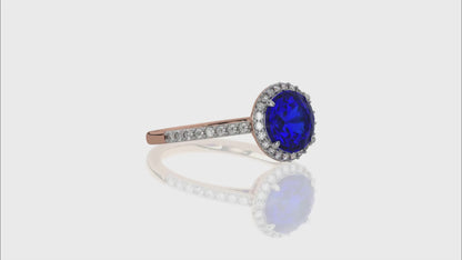 Sapphire Splendor: A Captivating Ring with Dazzling Diamonds.