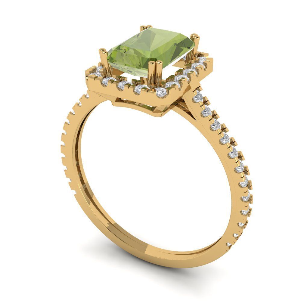 "Emerald Enchantment: A Natural Green Period Diamond Ring"