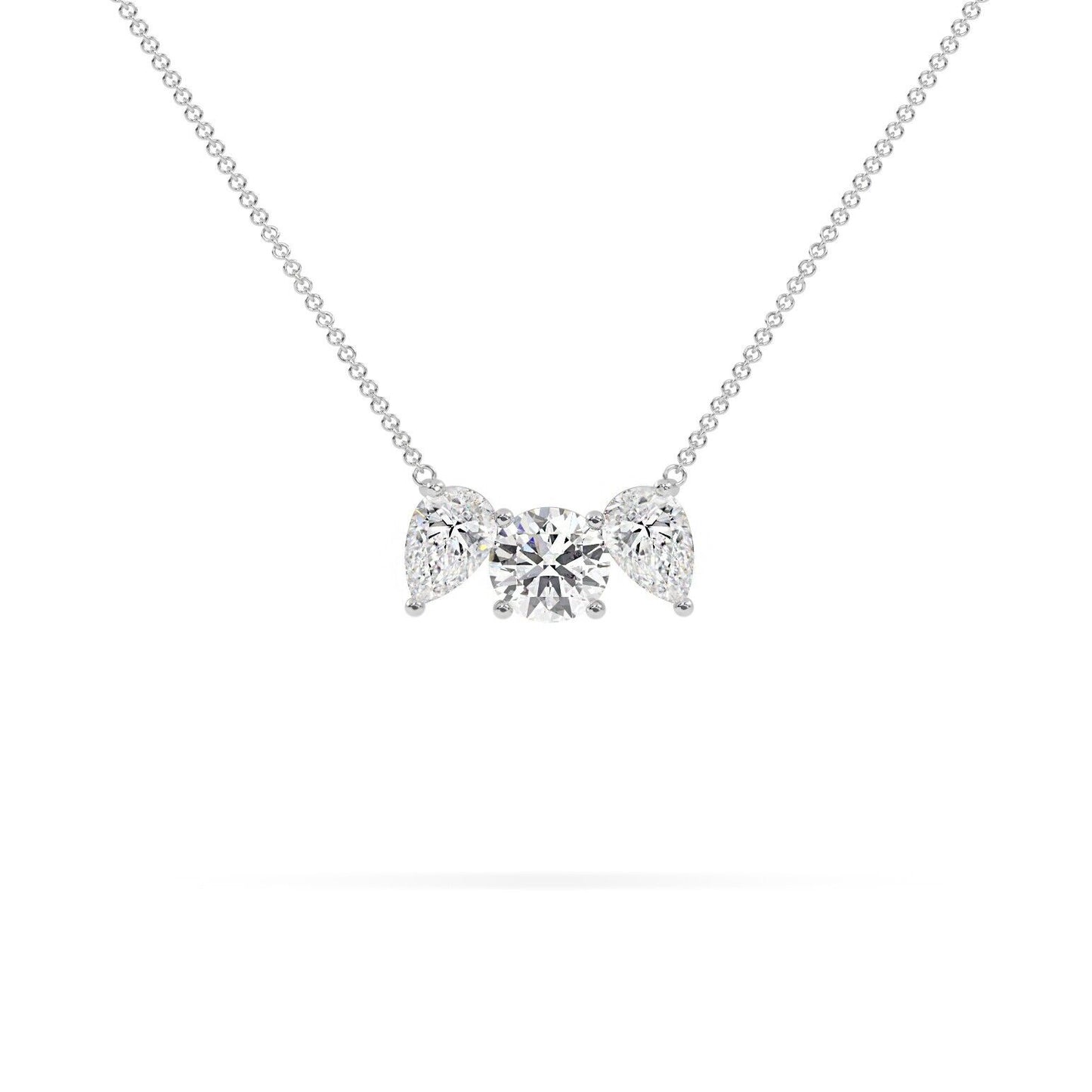 "Glistening Frost: White Zircon Sterling Silver Necklace"