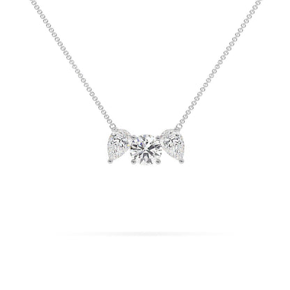 "Glistening Frost: White Zircon Sterling Silver Necklace"