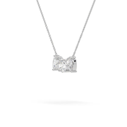 "Glistening Frost: White Zircon Sterling Silver Necklace"