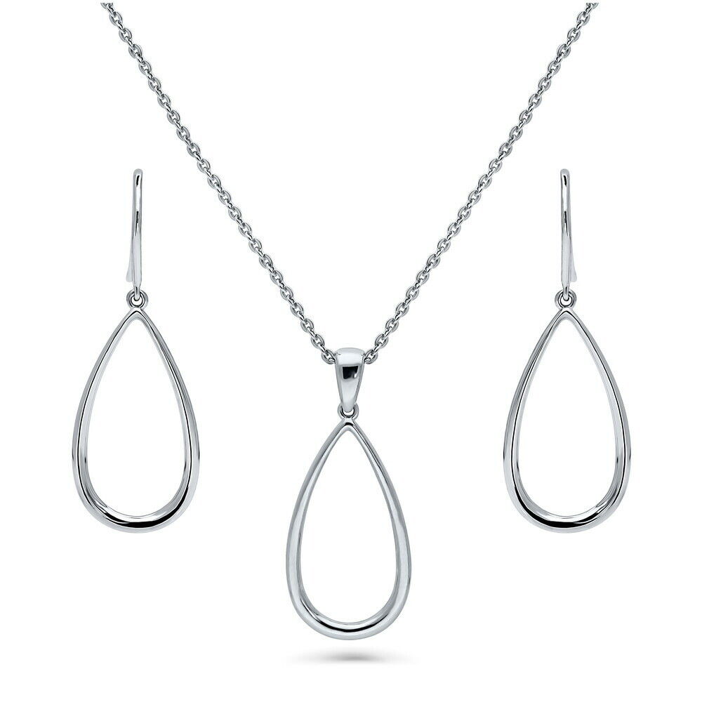 "Radiant Elegance: Sterling Silver Necklace Set"