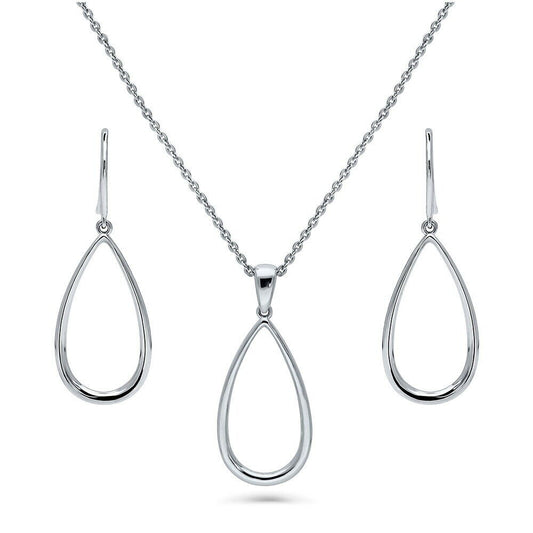 "Radiant Elegance: Sterling Silver Necklace Set"