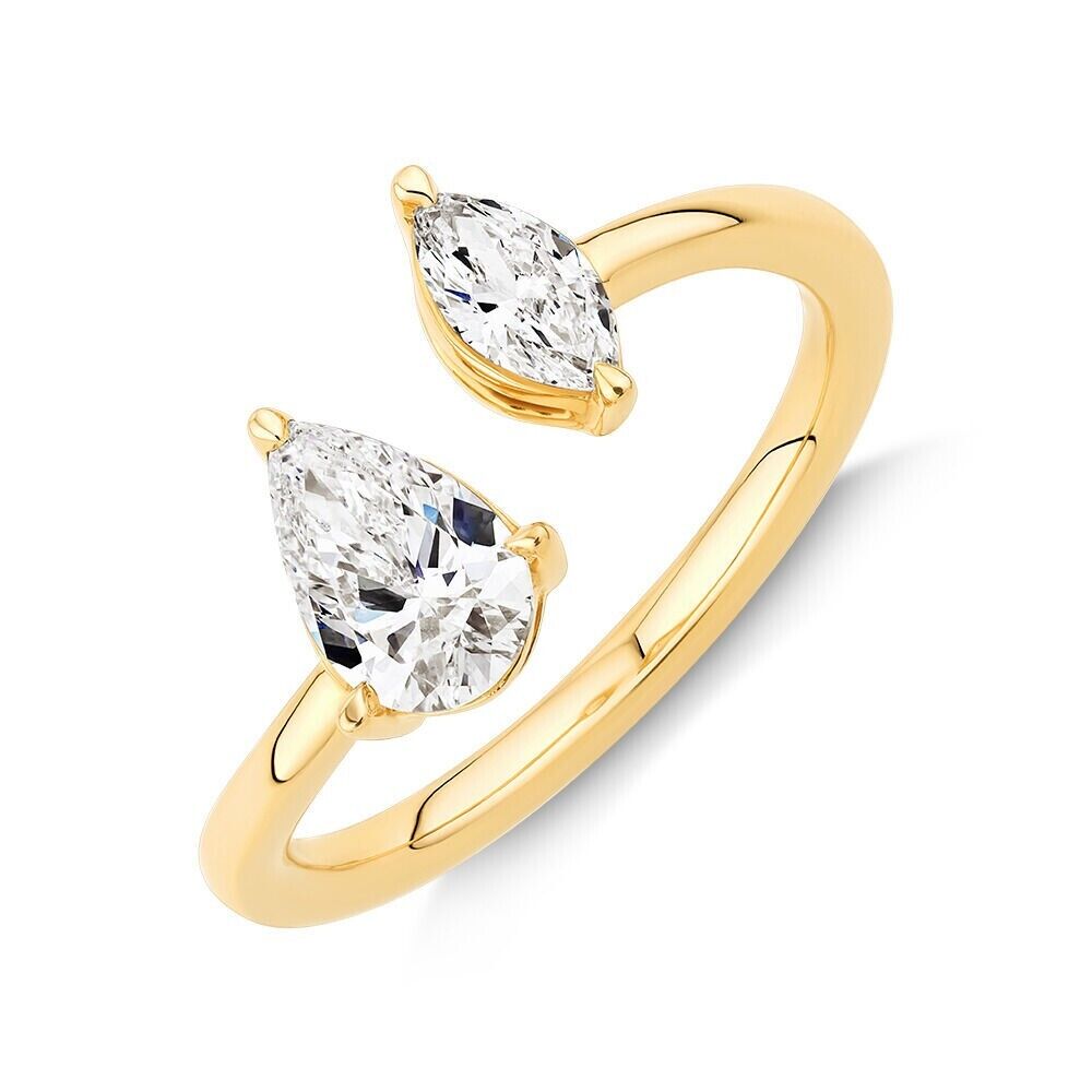 Exquisite Moissanite Pear Ring: A Timeless Sparkle