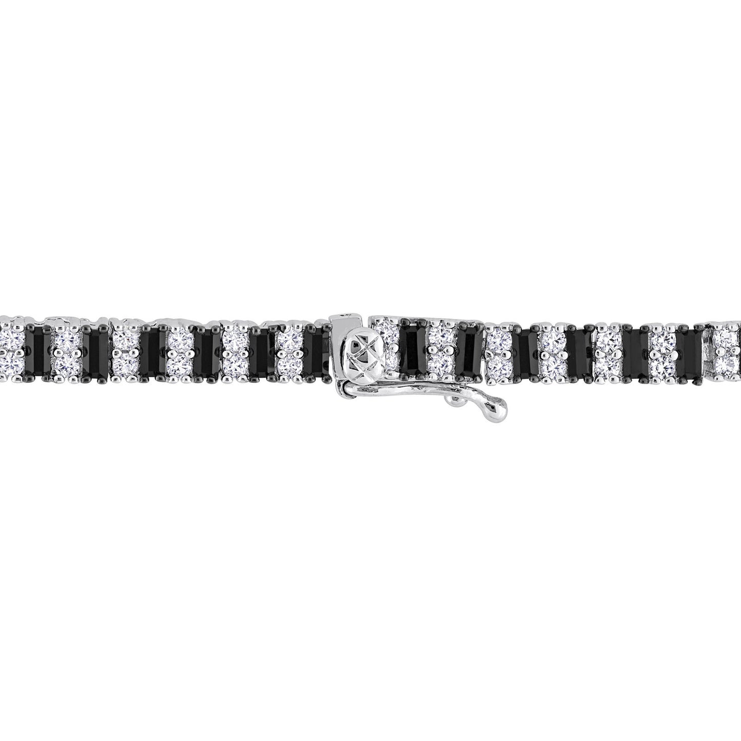 "Zircon Delight: Stunning 925 Silver Bracelet with Sparkling Zircon Stones"