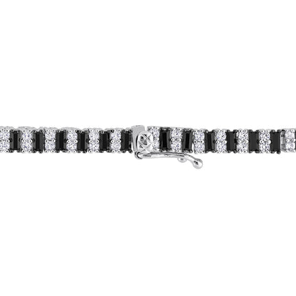 "Zircon Delight: Stunning 925 Silver Bracelet with Sparkling Zircon Stones"