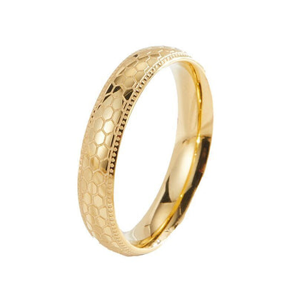 "Golden Gleam: Captivating Round Gold Ring for Timeless Charm"